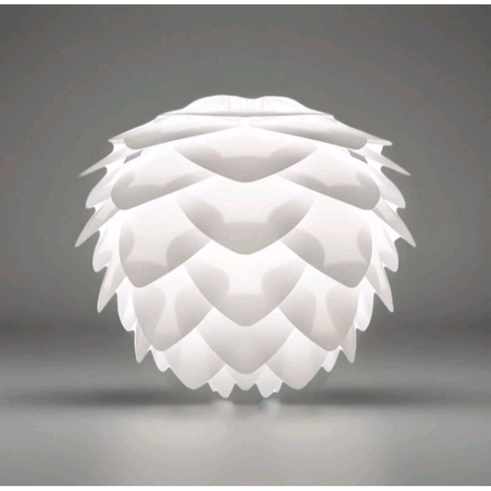 Vita Pendant Light by Silvia Mini Color White w/Swag Textile Chord White Set NIB
